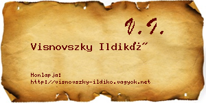 Visnovszky Ildikó névjegykártya