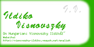 ildiko visnovszky business card